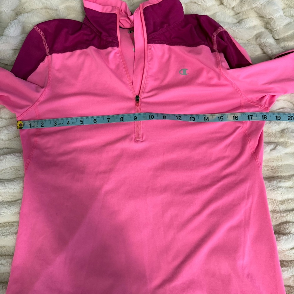 Champion Performax Pink Half Zip Long Sleeve Athletic Pullover Top Medium - Picture 7 of 8